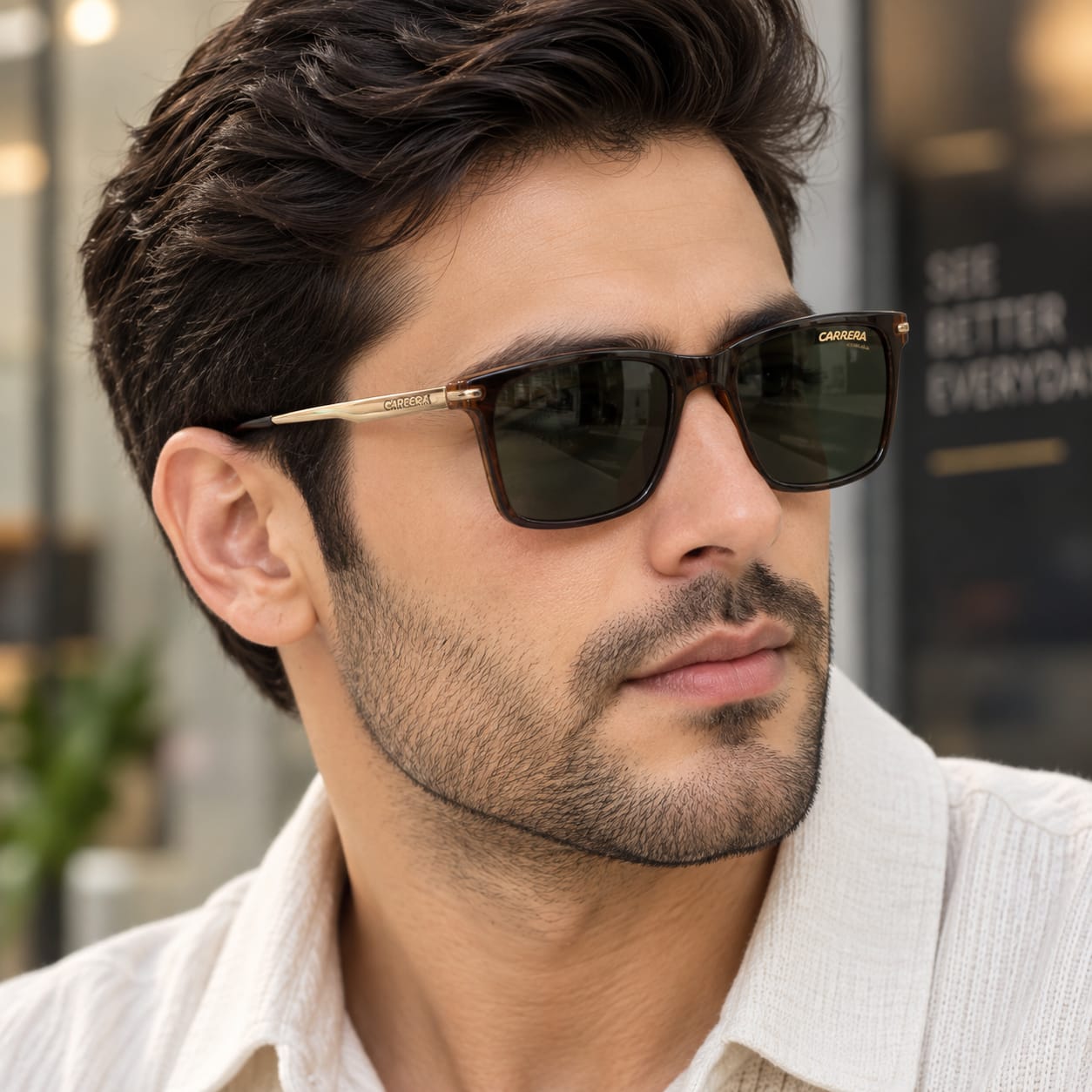 Carrera CA 357 Brown Full Rim Frame With CLIP-ON Sunglasses for Men 218285
