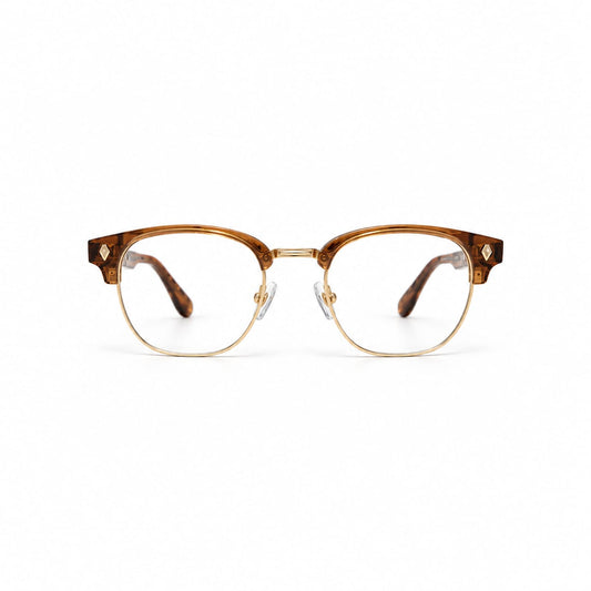 Clubmaster Brown Mounted Eyeglasses For Men 355308 - Eyedentity Opticians