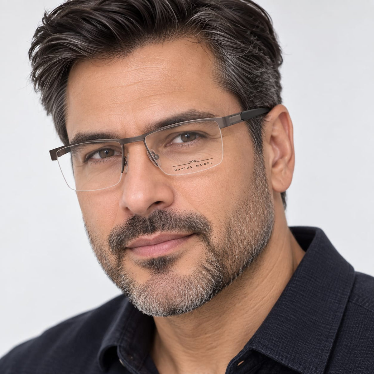 Half Rim Rectangle Specs For Men 370326 - Eyedentity Opticians