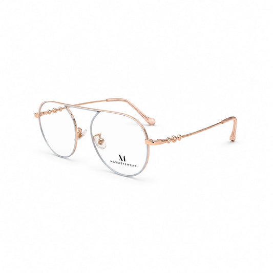 Full Rim Massie Eyewear Single Bar Aviator Shape For Women 651365