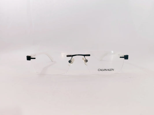 Calvin Klein Eyeglasses Calvin Klein- Rimless Rectangle Specs For Men 280533