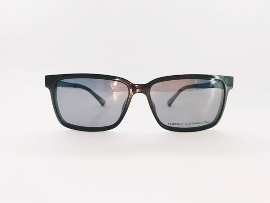French Connection Eyeglasses French Connection Full Rim Rectangle Clip-On For Men & Women 155287