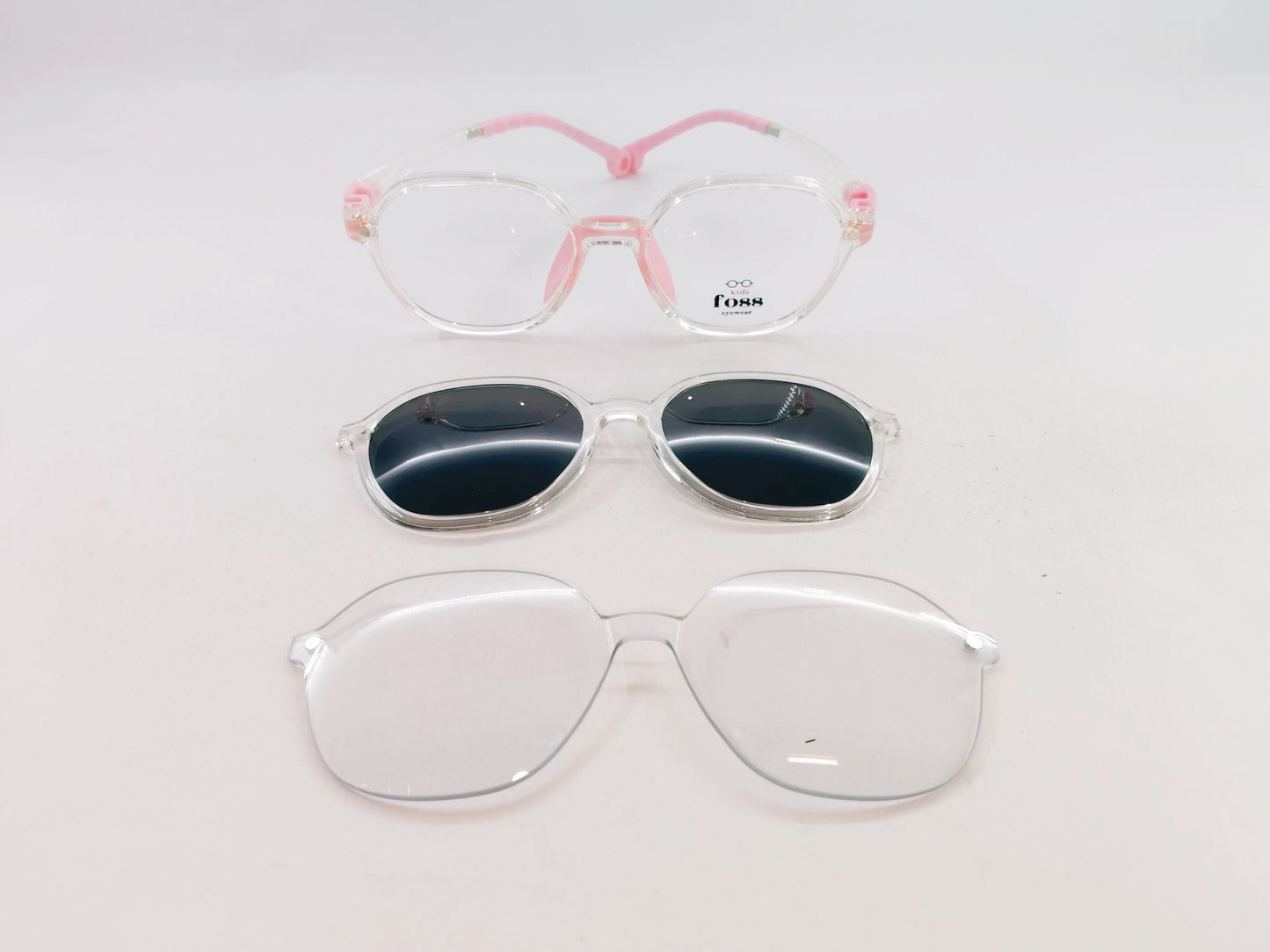 iDom Eyeglasses Full Frame Hexa Clip on Specs For Kids 119126