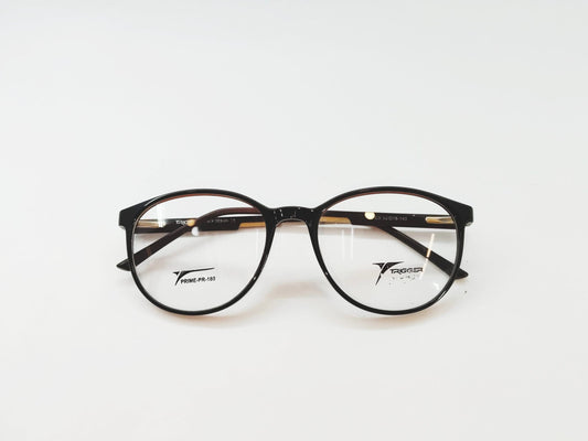 iDom Eyeglasses Full Rim Brown Round Eyewear For Women Prime 180