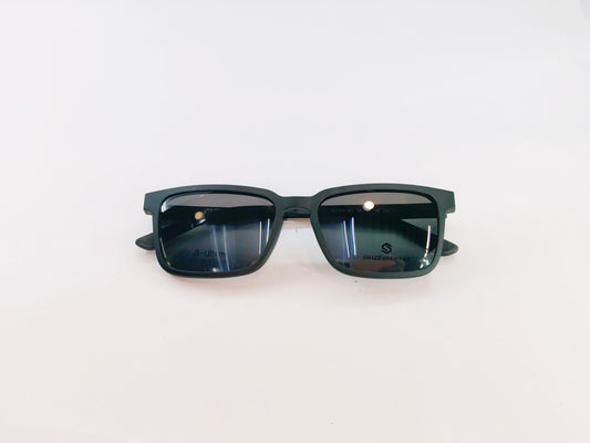 iDom Eyeglasses Full Rim Rectangle Clip on For Men 293621