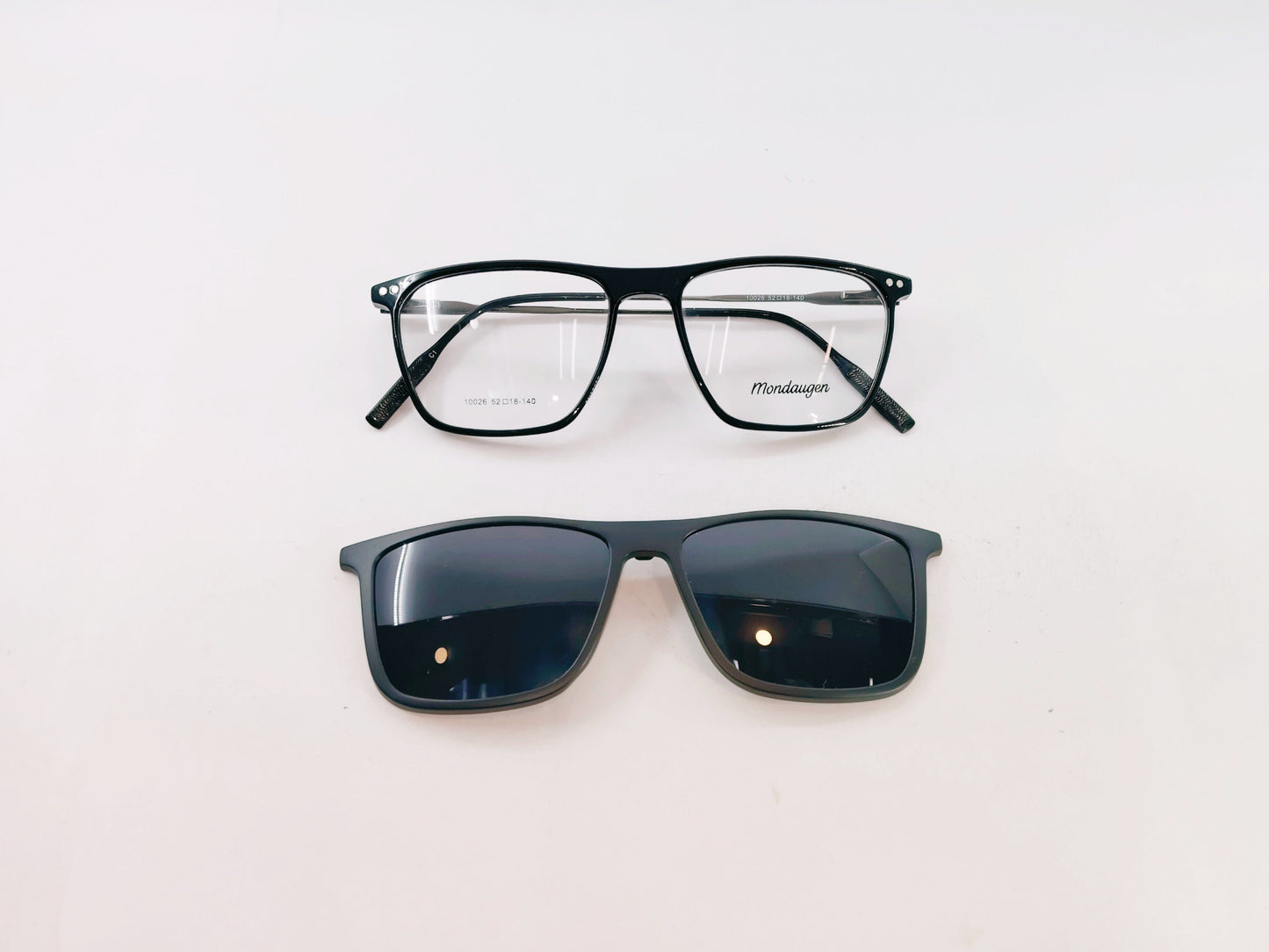 iDom Eyeglasses Full Rim Square Clip on For Men 10026C1