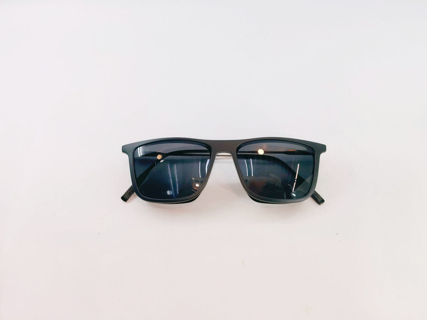 iDom Eyeglasses Full Rim Square Clip on For Men 10026C1