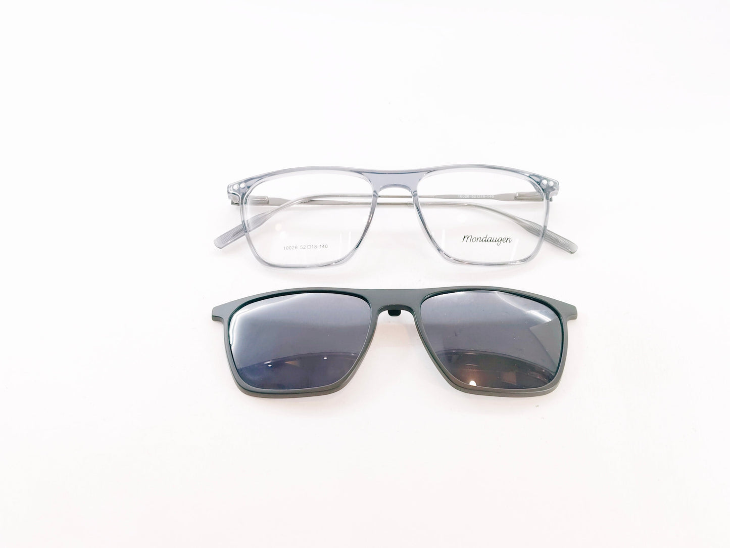 iDom Eyeglasses Full Rim Square Clip on For Men 207577