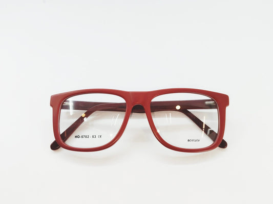 iDom Eyeglasses Full Rim Square Red Specs For Men & Women 305494
