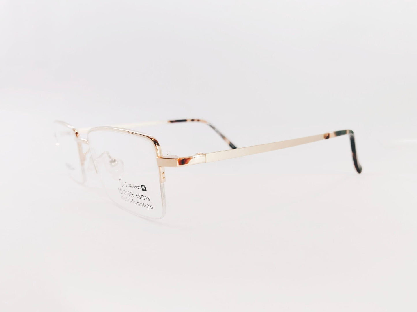iDom Eyeglasses Half Rim Rectangle Clip on For Men 87D7005