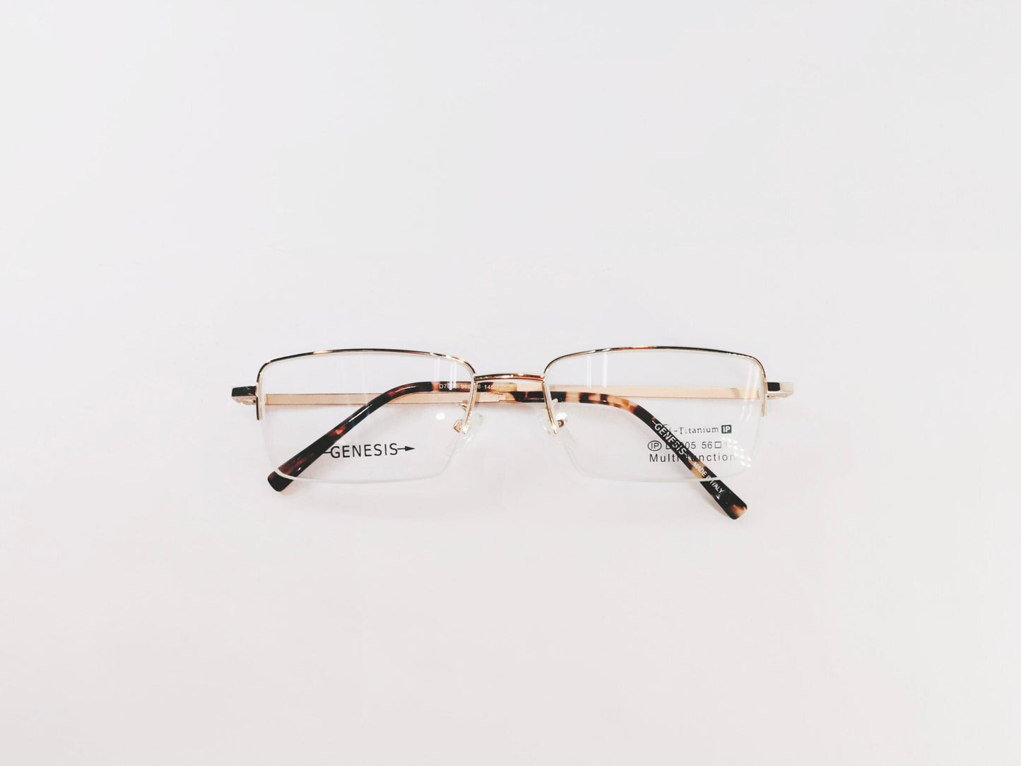 iDom Eyeglasses Half Rim Rectangle Clip on For Men 87D7005