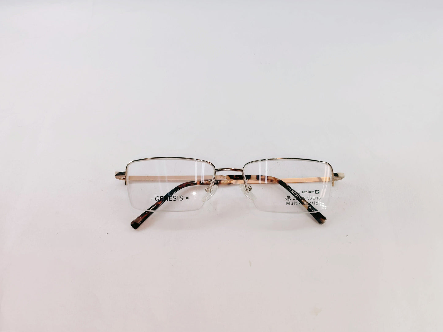 iDom Eyeglasses Half Rim Rectangle Clip on For Men 99887