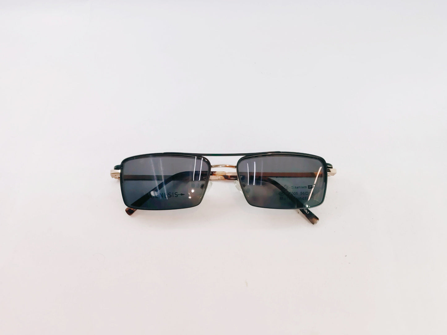 iDom Eyeglasses Half Rim Rectangle Clip on For Men 99887
