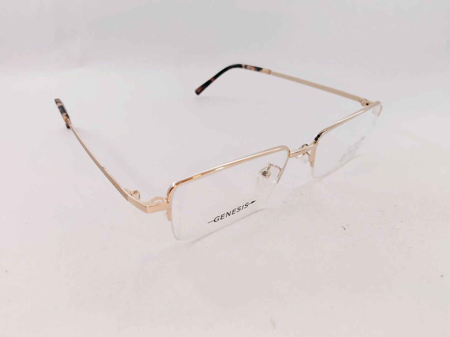 iDom Eyeglasses Half Rim Rectangle Clip on For Men 99887