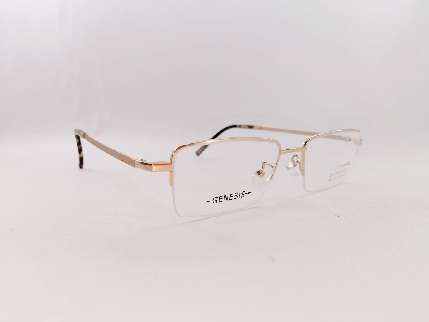 iDom Eyeglasses Half Rim Rectangle Clip on For Men 99887