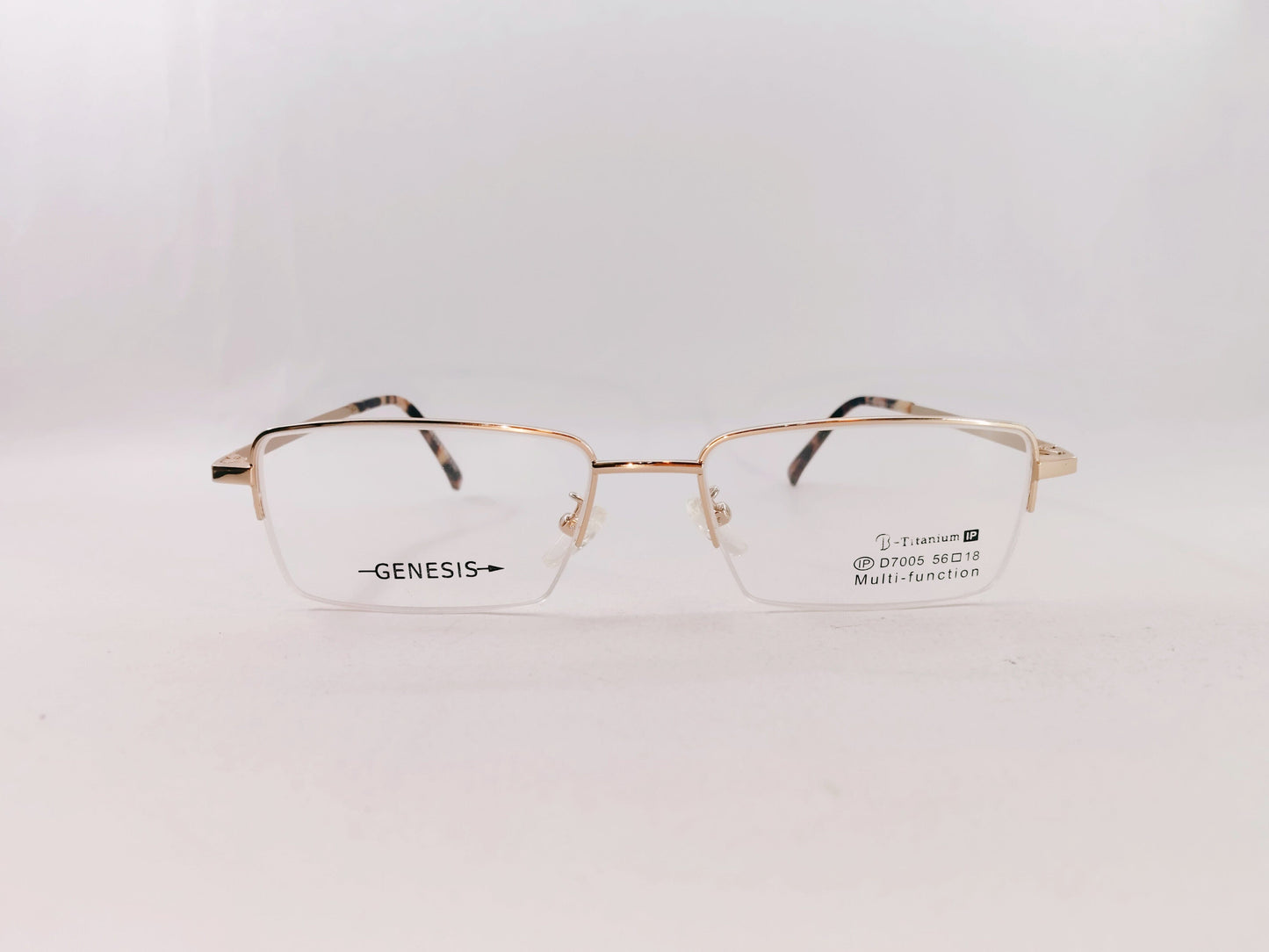 iDom Eyeglasses Half Rim Rectangle Clip on For Men 99887