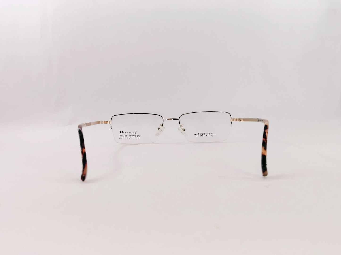 iDom Eyeglasses Half Rim Rectangle Clip on For Men 99887