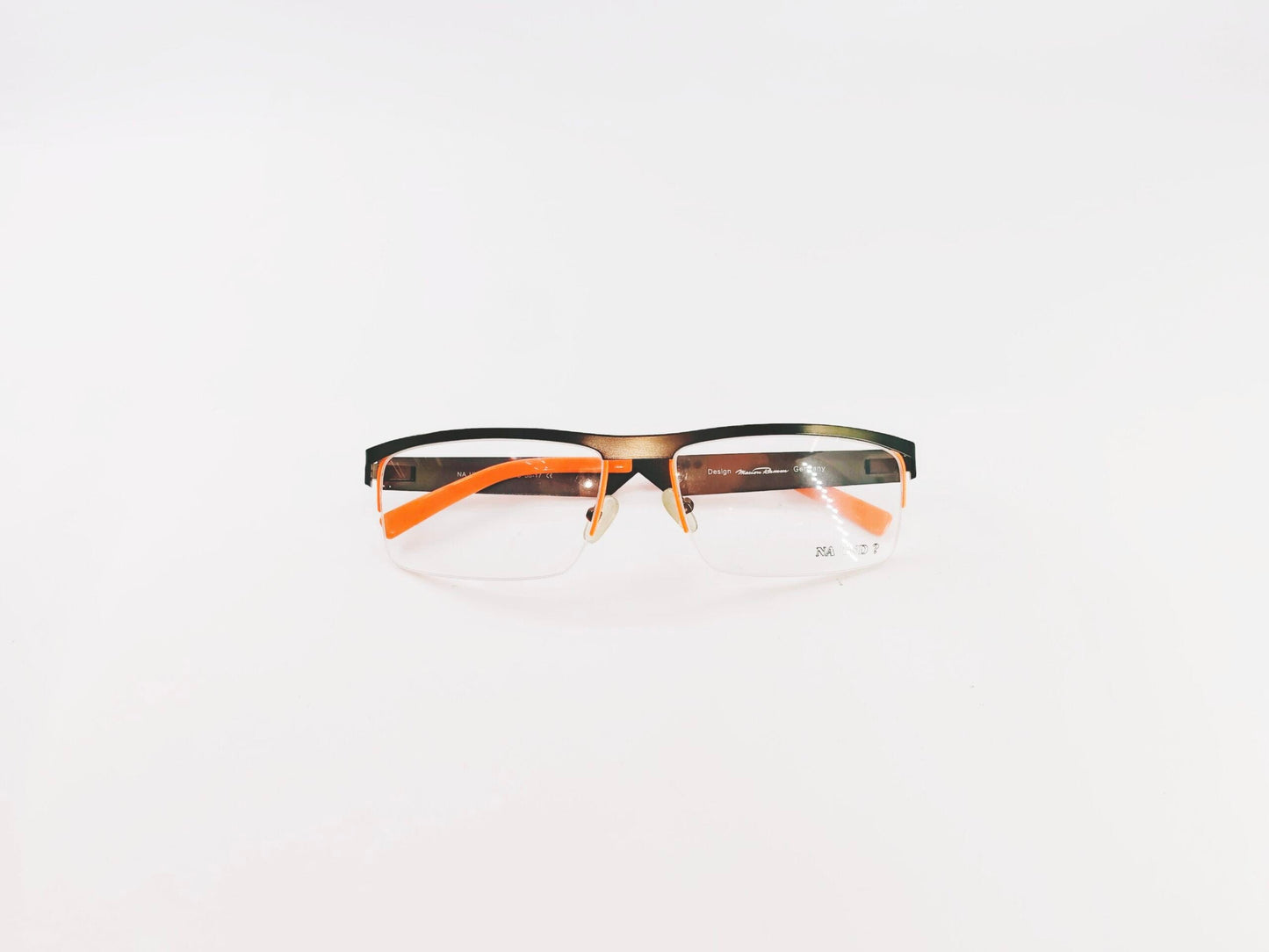 iDom Eyeglasses Half Rim Rectangle For Men 75F384