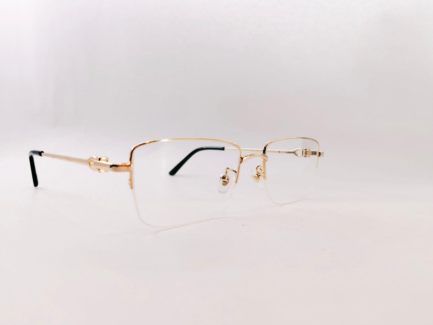 iDom Eyeglasses Half Rim Rectangle Shape for Men 221235