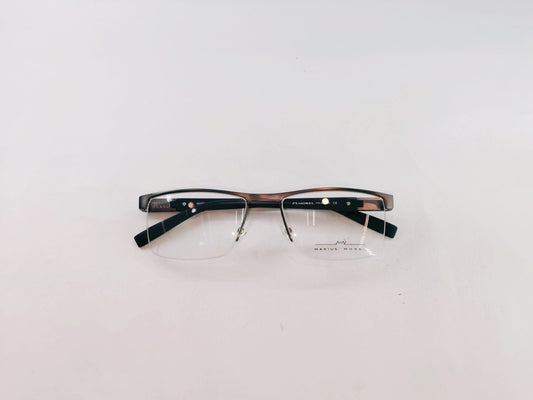 iDom Eyeglasses Half Rim Rectangle Specs For Men 370326