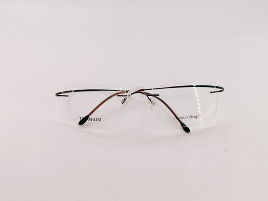 iDom Eyeglasses Rimless Rectangle Specs For Men 7811C9