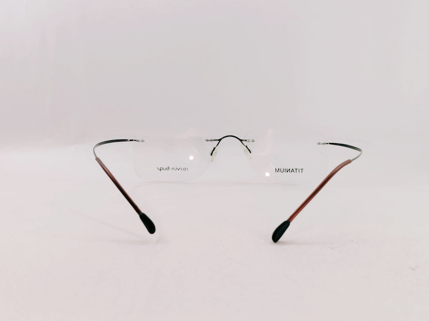 iDom Eyeglasses Rimless Rectangle Specs For Men 7811C9