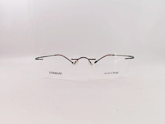 iDom Eyeglasses Rimless Rectangle Specs For Men 7811C9