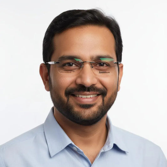 iDom Eyeglasses Rimless Rectangle Specs For Men & Women 373397