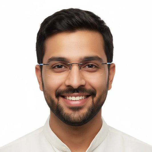 iDom Eyeglasses Rimless Rectangle Specs For Men & Women 958932