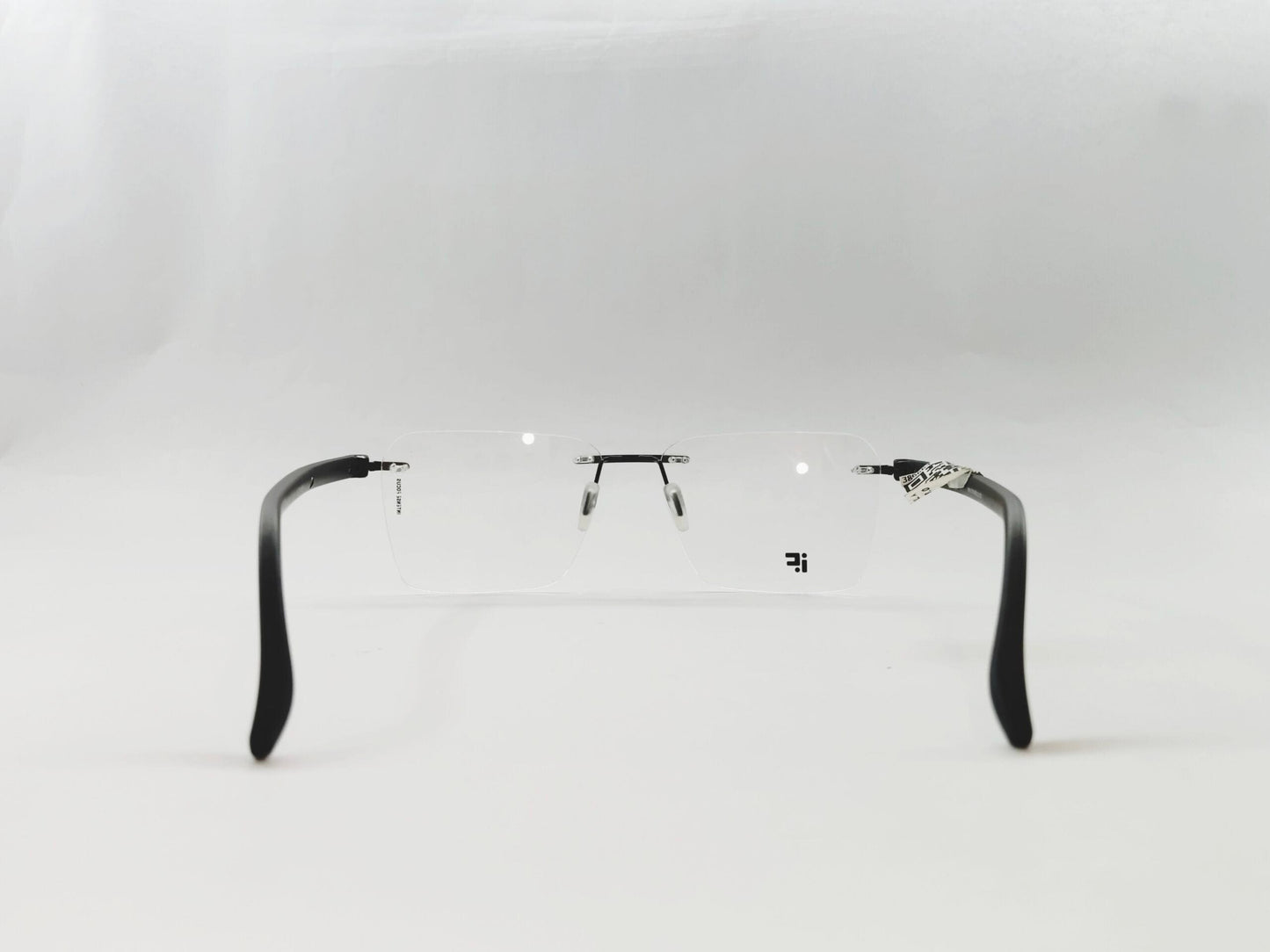INTENSE FOCUS Eyeglasses Intense Focus Rimless Rectangle Specs For Men & Women M Lock11