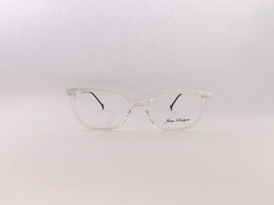 Jerry Rodgers Eyeglasses Jerry Rodgers Transparent White Frame Cat-Eye Shape For Women 123135