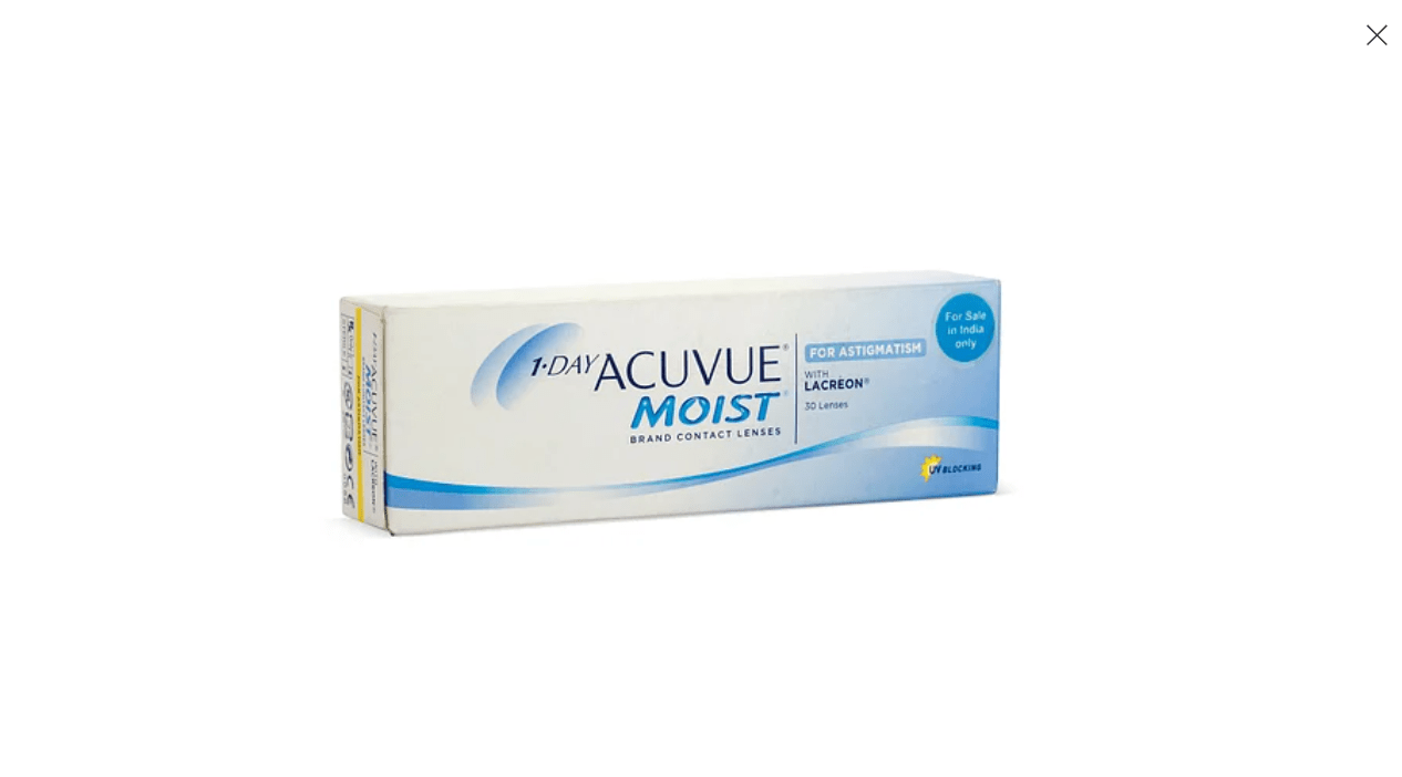 Johnson & Johnson Contact Lenses Johnson & Johnson (J&J) 1- Day Acuvue Moist For Astigmatism >> Toric / Astigmatism << Daily Disposable Contact Lenses