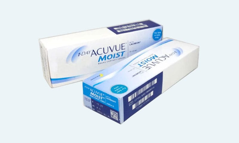 Johnson & Johnson Contact Lenses Johnson & Johnson (J&J) 1-Day Acuvue Moist >> Spherical << Daily Disposable Contact Lenses