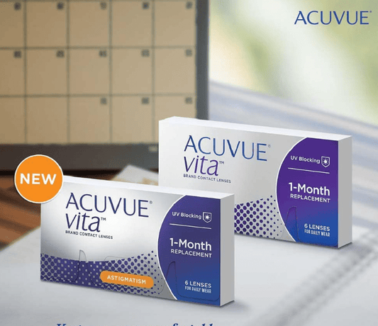 Johnson & Johnson Contact Lenses Johnson & Johnson (J&J) Acuvue Vita For Astigmatism >> Toric / Astigmatism << Monthly Disposable Contact Lenses