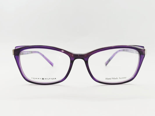 Tommy Hilfiger Eyeglasses Tommy Hilfiger Cat-Eye Full Frame Specs For Women 144258