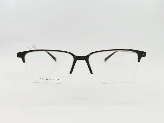 Tommy Hilfiger Eyeglasses Tommy Hilfiger Half Rim Rectangle Specs For Men & Women 137884