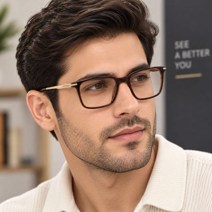 Carrera CA 357 Brown Full Rim Frame With CLIP-ON Sunglasses for Men 218285