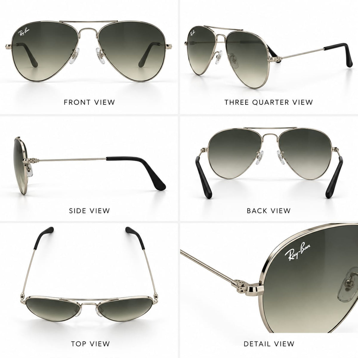 Ray-Ban Sunglasses  RB3025I Silver Aviator For Men 784316
