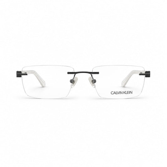 Calvin Klein- Rimless Rectangle Specs For Men 298155 - Eyedentity Opticians