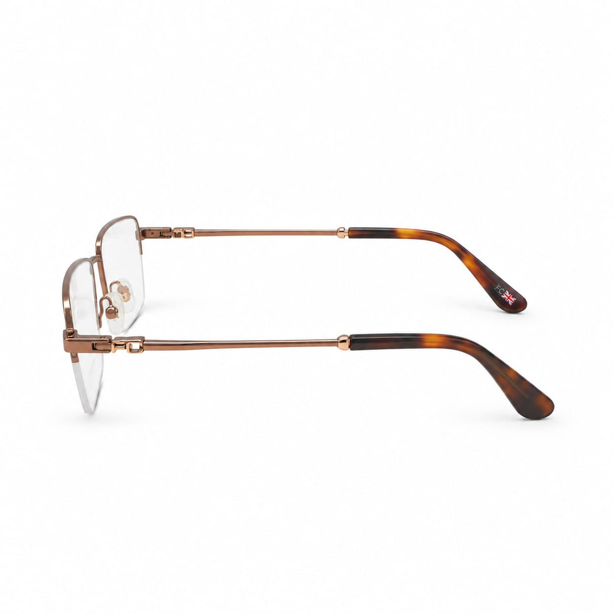 French Connection Half Rim Rectangle Specs for Men 287648 - Eyedentity Opticians