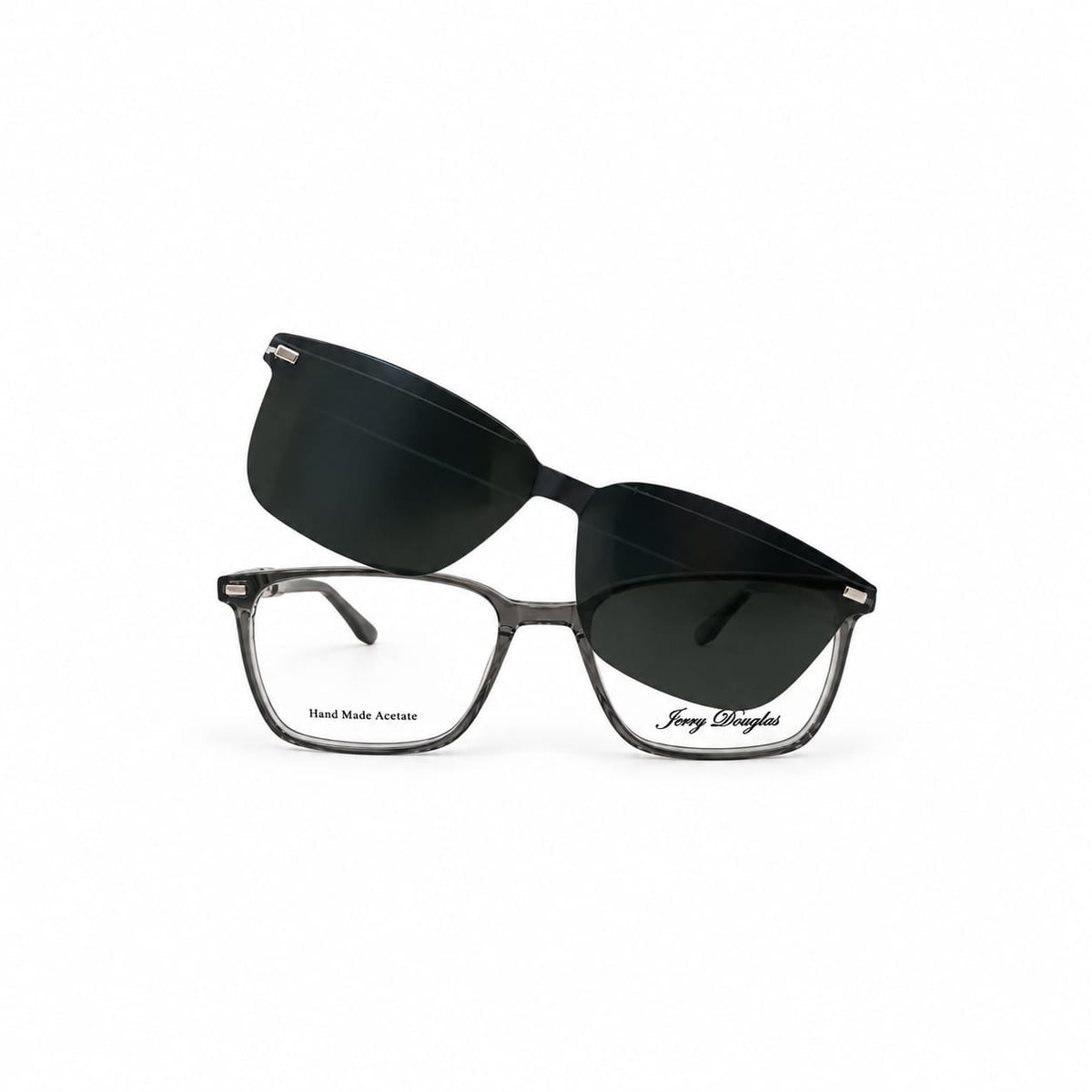 FULL FRAME JERRY RODGERS CLIP-ON SQUARE SHAPE EYEWEAR FOR MEN 242877