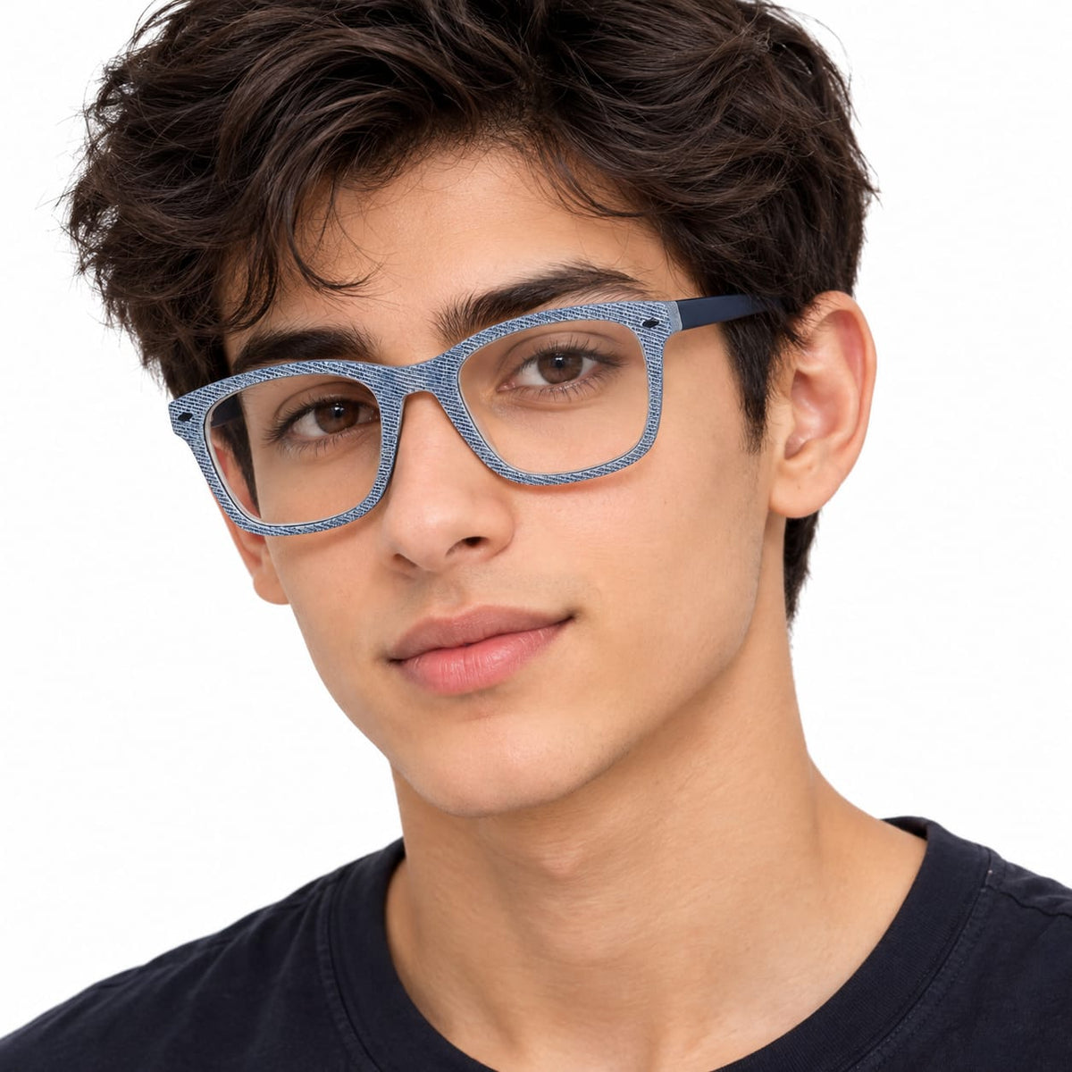 Full Frame Denim Wayfarer Eyewear For Men 645210 - Eyedentity Opticians