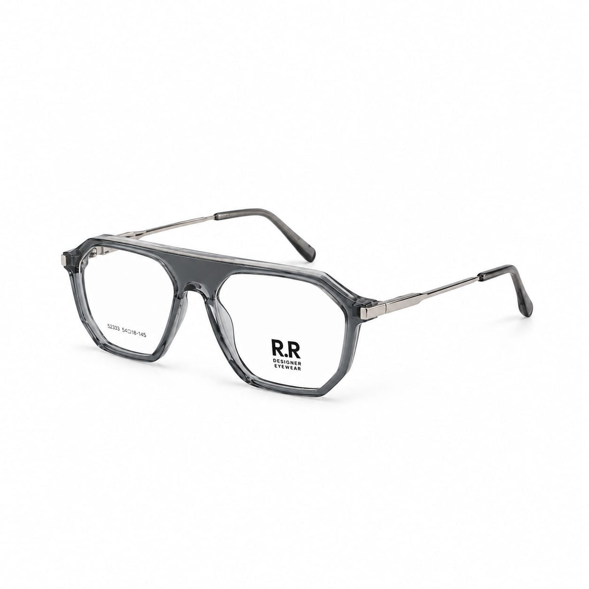 Full Rim Geometric Retro Aviator Shape Eyewear For Men 134395