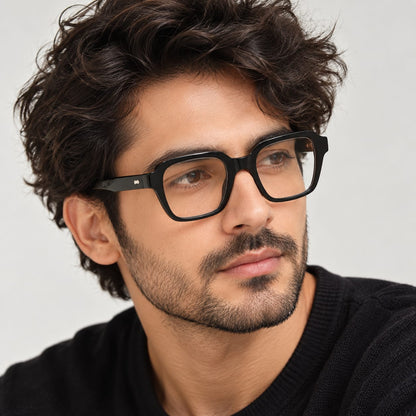 Full Frame Retro Square Shape Eyewear For Men 163857 - Eyedentity Opticians