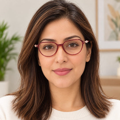 Jerry Rodgers Full Frame Soft Geometric Specs For Women G6023C3 - Eyedentity Opticians