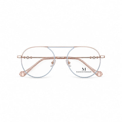 Full Rim Massie Eyewear Single Bar Aviator Shape For Women 651365 - Eyedentity Opticians
