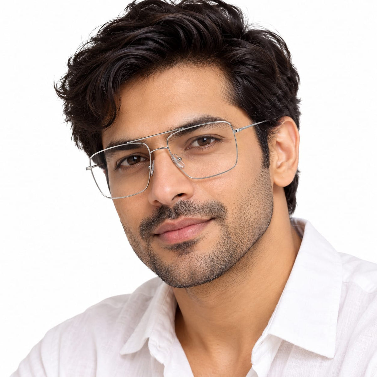 Opium Eyewear Full Frame Squared Aviator Shape For Men 074213