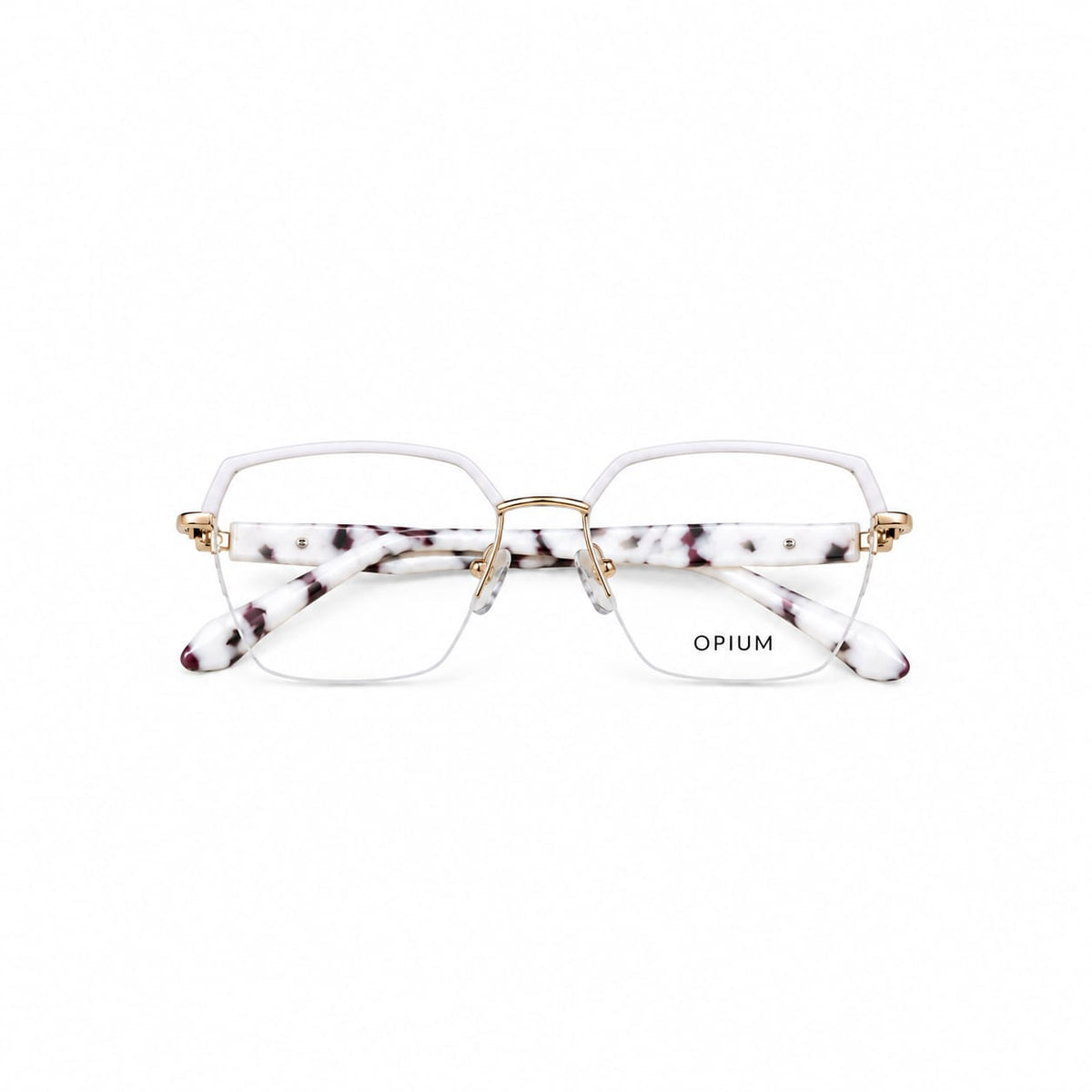 Half Frame Opium Eyewear Geometric Hexagon Shape For Women 095904