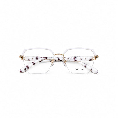 Half Frame Opium Eyewear Geometric Hexagon Shape For Women 095904