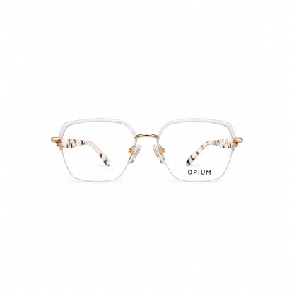 Half Frame Opium Eyewear Geometric Hexagon Shape For Women 095904